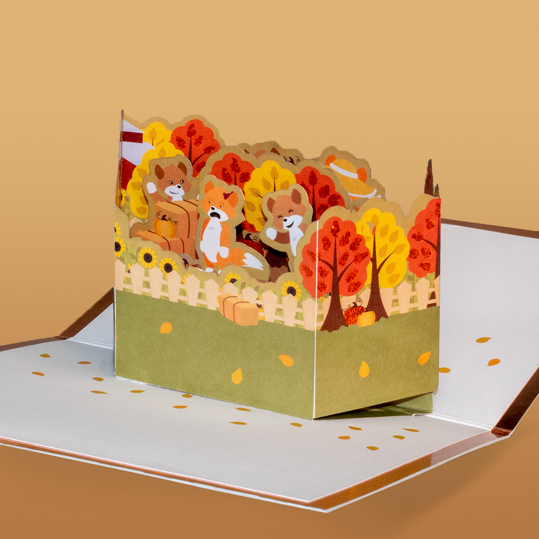 Fall 3d Greeting Card