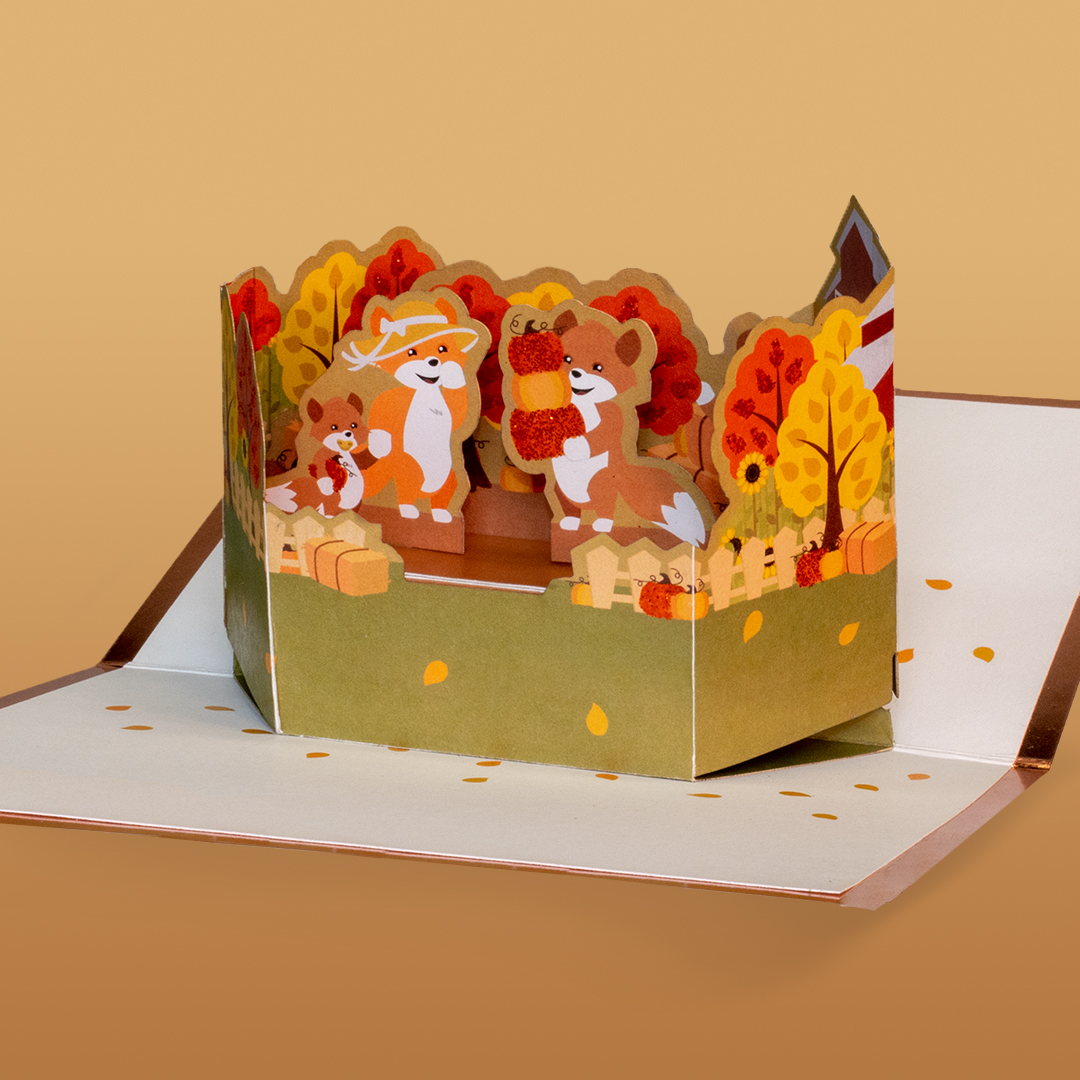 Fall 3d Greeting Card